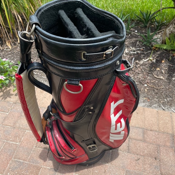 Zett Golf Staff Bag classic style with 6 club dividers and shoulder strap . - Picture 7 of 9